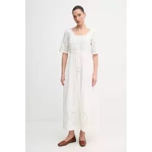 Pepe Jeans rochie ELEANOR culoarea bej, maxi, evazată, PL953700 imagine