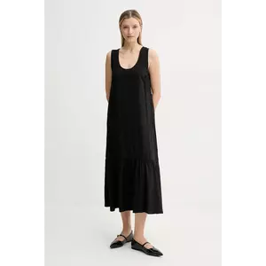 Samsoe Samsoe rochie SALERO culoarea negru, midi, dreaptă, F25100168 imagine