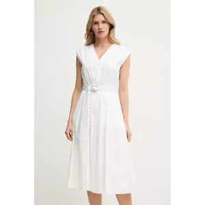 MICHAEL Michael Kors rochie culoarea alb, mini, evazată, MS5830KF4C imagine