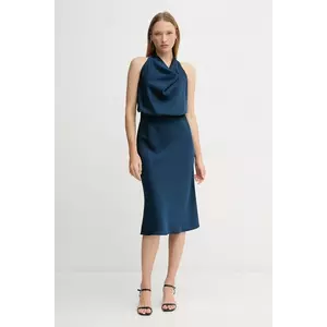 Sandro Ferrone rochie culoarea bleumarin, mini, mulată, S23XBEBIALETTI imagine