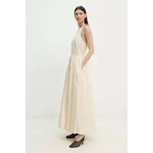 ISABELLE BLANCHE rochie din bumbac culoarea bej, maxi, evazată, IS25SS-A134-T010 imagine