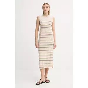 PS Paul Smith rochie culoarea bej, maxi, mulată, W2R.563N.P31304 imagine