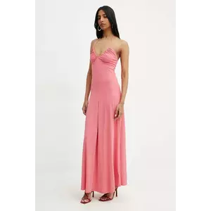 Silvian Heach rochie MADEV culoarea roz, maxi, evazată, GPP25330VE imagine