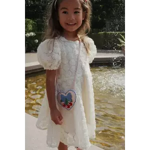 Konges Sløjd rochie fete ALLY DRESS culoarea bej, mini, evazată, KS103165 imagine