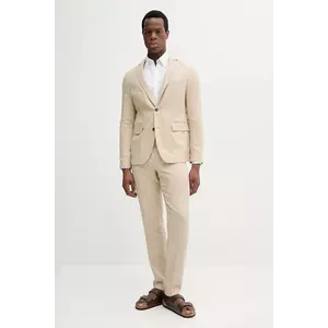 Lindbergh costum din amestec de in barbati, culoarea bej, uni, 30-606060 imagine