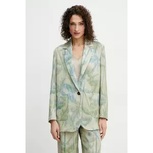 MAX&Co. sacou culoarea bej, un singur rand de nasturi, cu imprimeu, 2516041043200 imagine