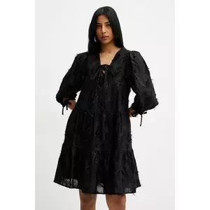 Silvian Heach rochie din bumbac MICAUTI culoarea negru, mini, evazată, GPP25333VE imagine