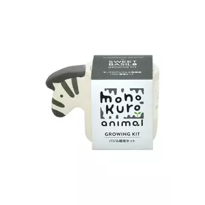 Noted set pentru cultivarea unei plante Monokuro Animals Zebra culoarea alb imagine