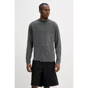 A-COLD-WALL* longsleeve din bumbac barbati, culoarea gri, uni, ACWMTS207 imagine