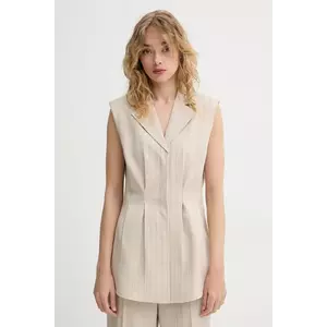 Bruuns Bazaar vesta culoarea bej, un singur rand de nasturi, BBW4414 imagine