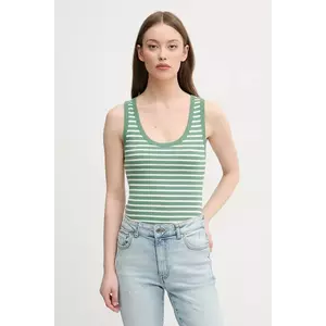 United Colors of Benetton top din bumbac culoarea verde, 30YSDH010 imagine