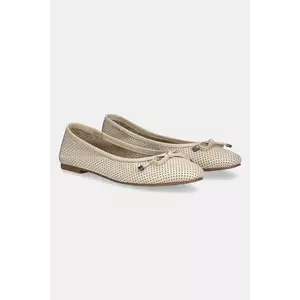 Answear Lab balerini de piele culoarea bej imagine