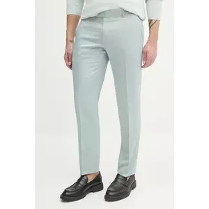 Joop! pantaloni din lână bărbați, culoarea turcoaz, mulata, 30041047 imagine