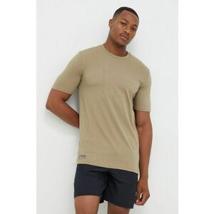 Under Armour tricou Tactical barbati, culoarea verde, neted imagine