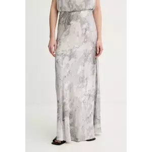 Gestuz fusta culoarea gri, maxi, drept, 10909873 imagine