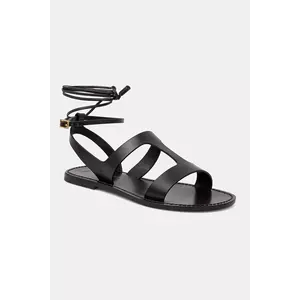 Weekend Max Mara sandale de piele LEMMA femei, culoarea maro, 2515521075600 imagine