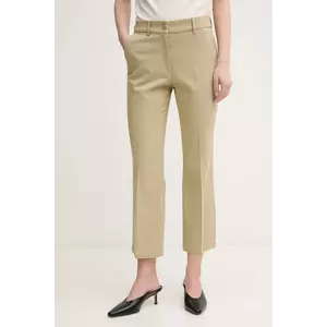 Sisley pantaloni femei, culoarea negru, drept, medium waist imagine