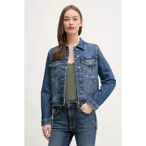 United Colors of Benetton geaca jeans femei, culoarea albastru marin, de tranzitie imagine