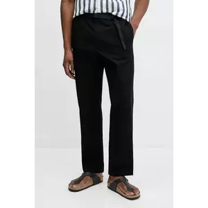 United Colors of Benetton pantaloni de bumbac bărbați, culoarea negru, drept, 4KVBUF05F imagine