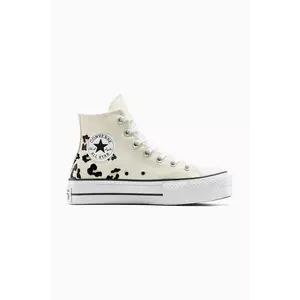 Converse teniși Chuck Taylor All Star Lift culoarea bej, A14936C imagine