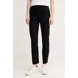 United Colors of Benetton pantaloni femei, culoarea negru, fason tigareta, high waist, 40FADF08U imagine