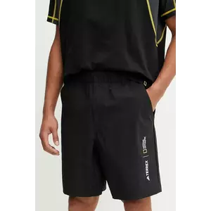 adidas TERREX pantaloni scurți sport x National Geographic bărbați, culoarea negru, JD5845 imagine