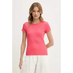 Tommy Jeans tricou femei, culoarea roz, DW0DW17383 imagine