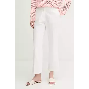 Sisley pantaloni femei, culoarea negru, drept, medium waist imagine