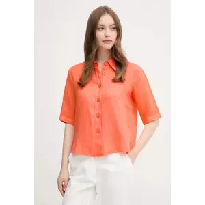 United Colors of Benetton camasa de in culoarea maro, cu guler clasic, regular imagine