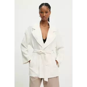 Answear Lab sacou culoarea bej, oversize, neted imagine