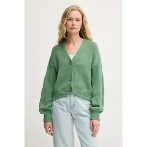 United Colors of Benetton cardigan din bumbac femei, culoarea verde, light, 1898D604S imagine