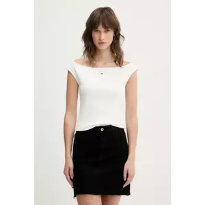 Tommy Jeans top culoarea alb, DW0DW20234 imagine