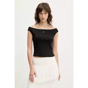 Tommy Jeans top culoarea negru, DW0DW20234 imagine