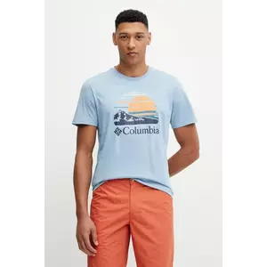 Columbia tricou din bumbac Path Lake barbati, cu imprimeu, 1934814. imagine