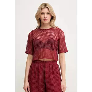MAX&Co. tricou femei, culoarea bordo, 2516941064200 imagine