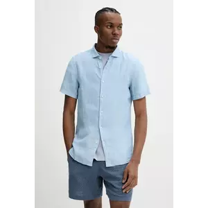 Superdry cămașă de in bărbați, cu guler italian, regular, M4010937A-F5P imagine