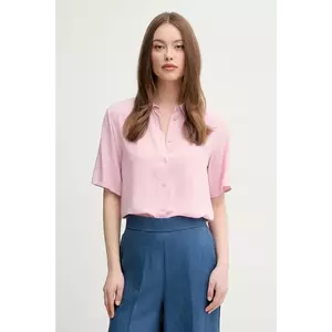 United Colors of Benetton cămașă femei, culoarea roz, cu guler clasic, regular, 5WPWDQ0B1 imagine
