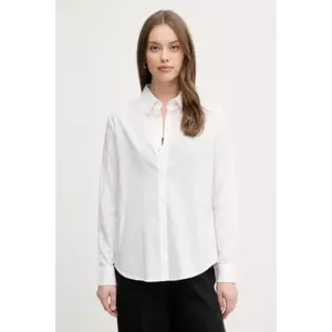 United Colors of Benetton cămașă din bumbac femei, culoarea alb, cu guler clasic, regular, 5WPQDQ0AX imagine