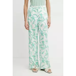 Marella pantaloni Emme by Marella femei, culoarea verde, lat, high waist, 2515131192200 imagine