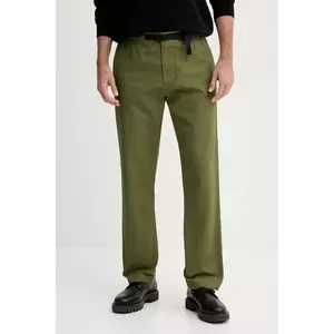United Colors of Benetton pantaloni de bumbac bărbați, culoarea verde, drept, 4KVBUF05F imagine