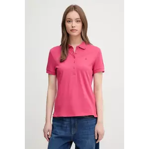 United Colors of Benetton tricou polo femei, culoarea roz, 3TQJD300W imagine