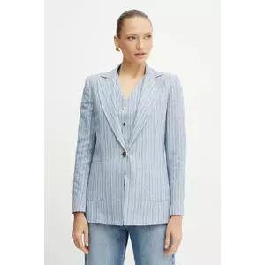 Fracomina blazer din amestec de in un singur rând de nasturi, cu imprimeu, FS25SJ3007W402Q6 imagine