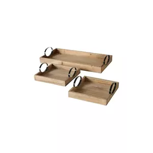 Boltze set de tăvi Ringo 3-pack culoarea bej imagine