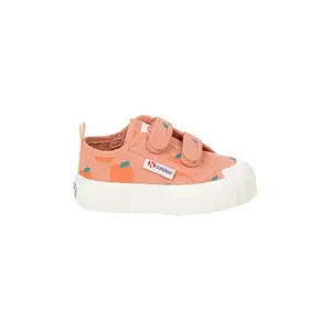 Tinycottons teniși copii APPLES SNEAKERS X SUPERGA culoarea portocaliu, SS25-901 imagine