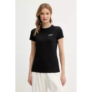 BOSS Orange tricou din bumbac femei, culoarea negru, 50541343 imagine