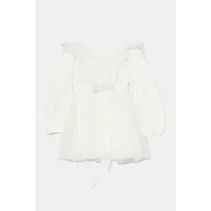 Jamiks rochie bebe GOLDIE culoarea alb, mini, evazată, JWH027 imagine