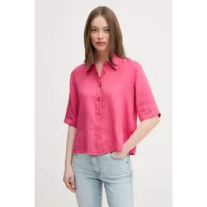 United Colors of Benetton camasa de in culoarea maro, cu guler clasic, regular imagine