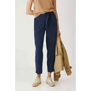 Medicine pantaloni culoarea albastru marin, fason chinos, medium waist imagine