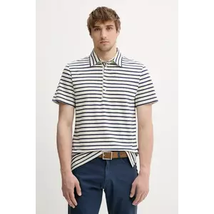 BARENA VENEZIA tricou polo barbati, culoarea bej, modelator imagine