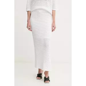 Marc Aurel fustă culoarea alb, midi, drept, 2322-8020-82062 imagine